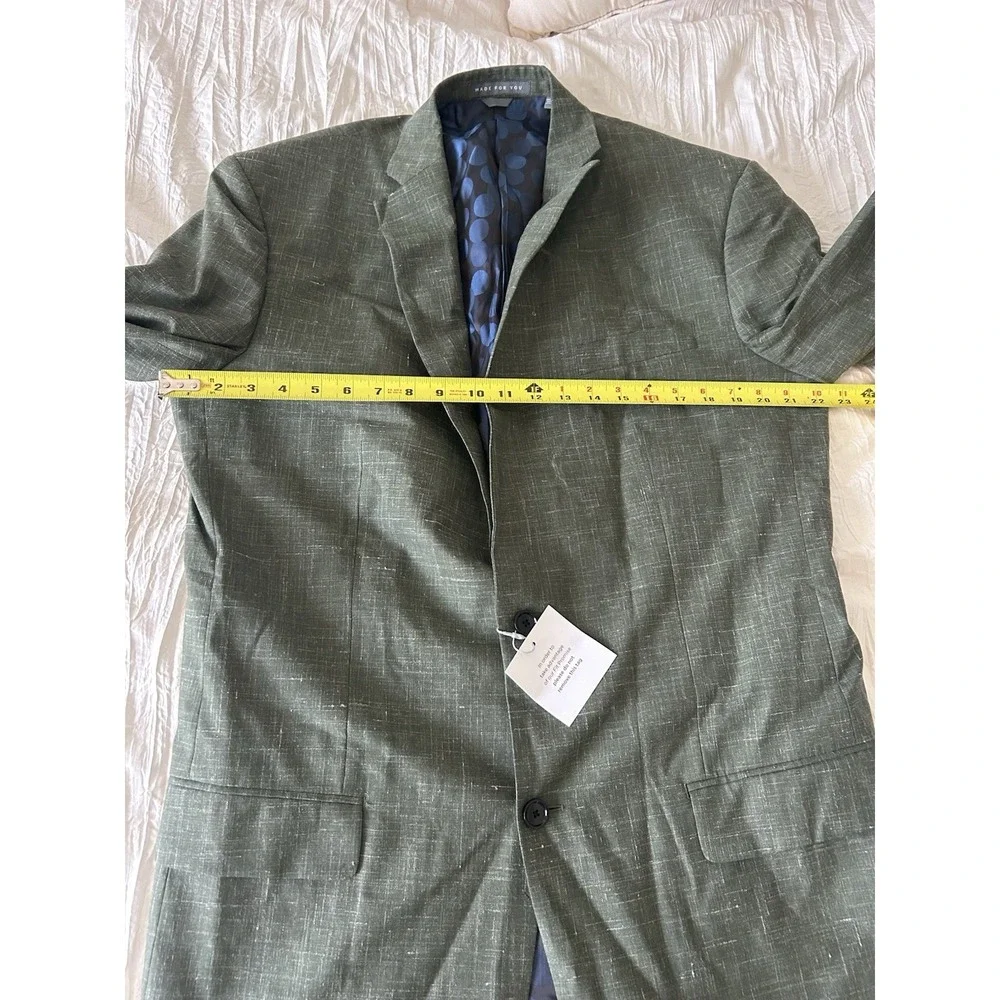 Indochino NEW Stockport‎ Wool Linen Olive Suit Jacket 50